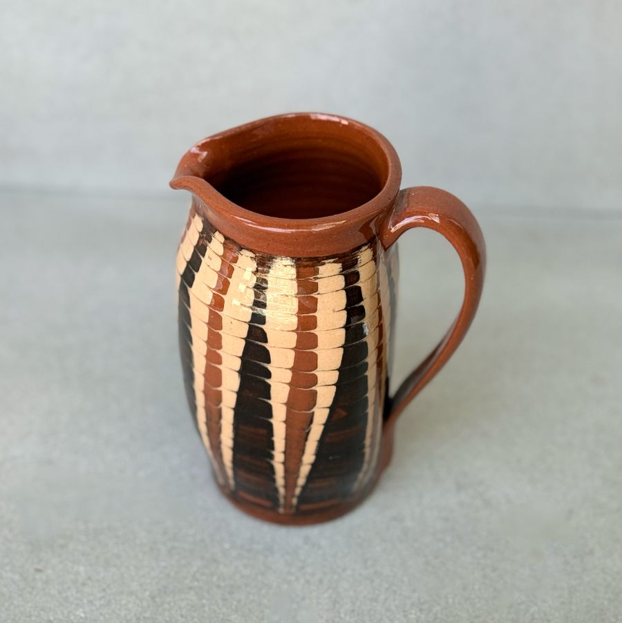 Vintage Redware Pitcher