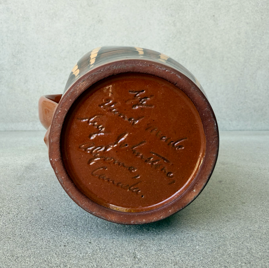 Vintage Redware Pitcher
