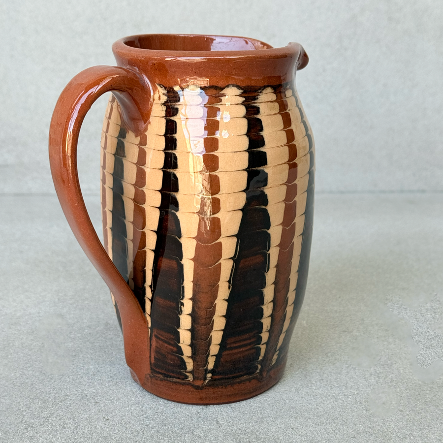 Vintage Redware Pitcher