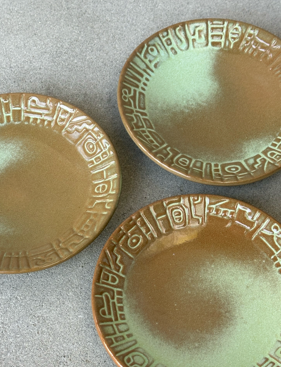 Vintage Frankoma Mayan Aztec Plate