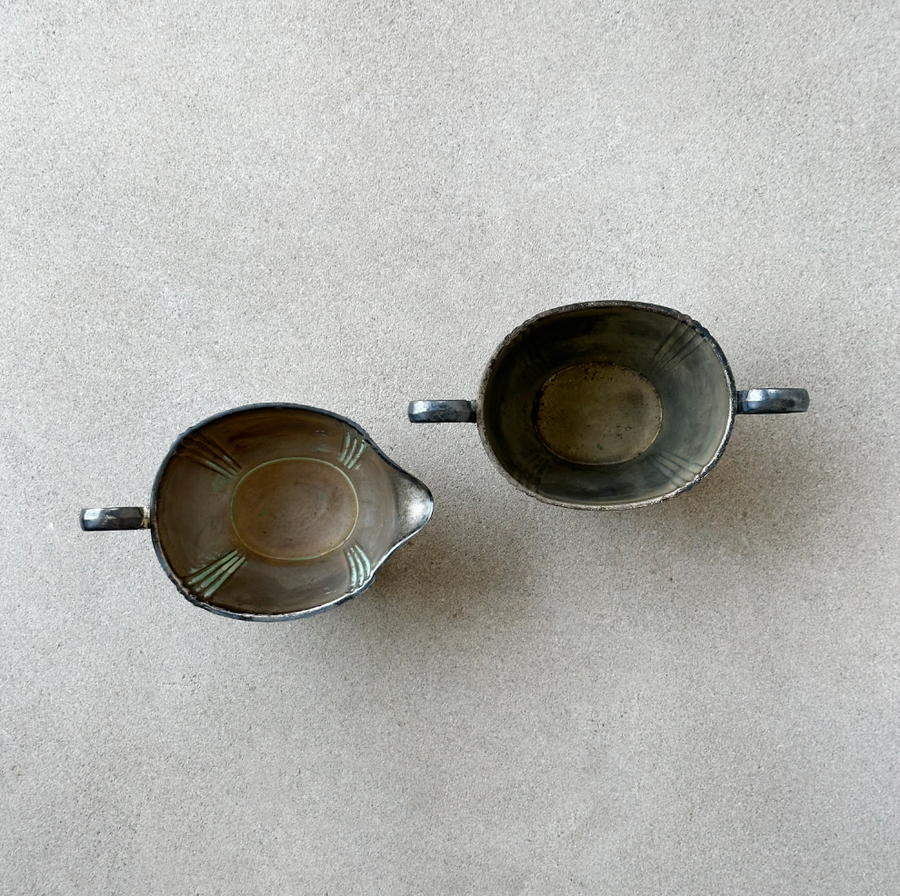 Vintage Art Deco Sugar and Creamer set/2