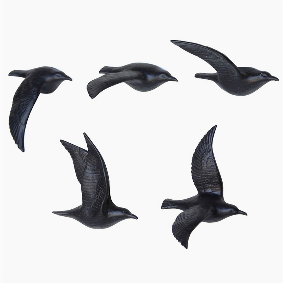 Ceramic Birds In Flight / Set 5