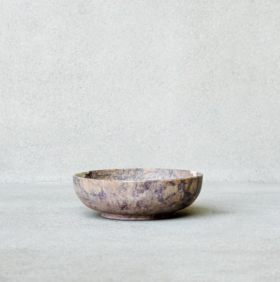 Vintage Marble Tidbit Bowl / rainforest