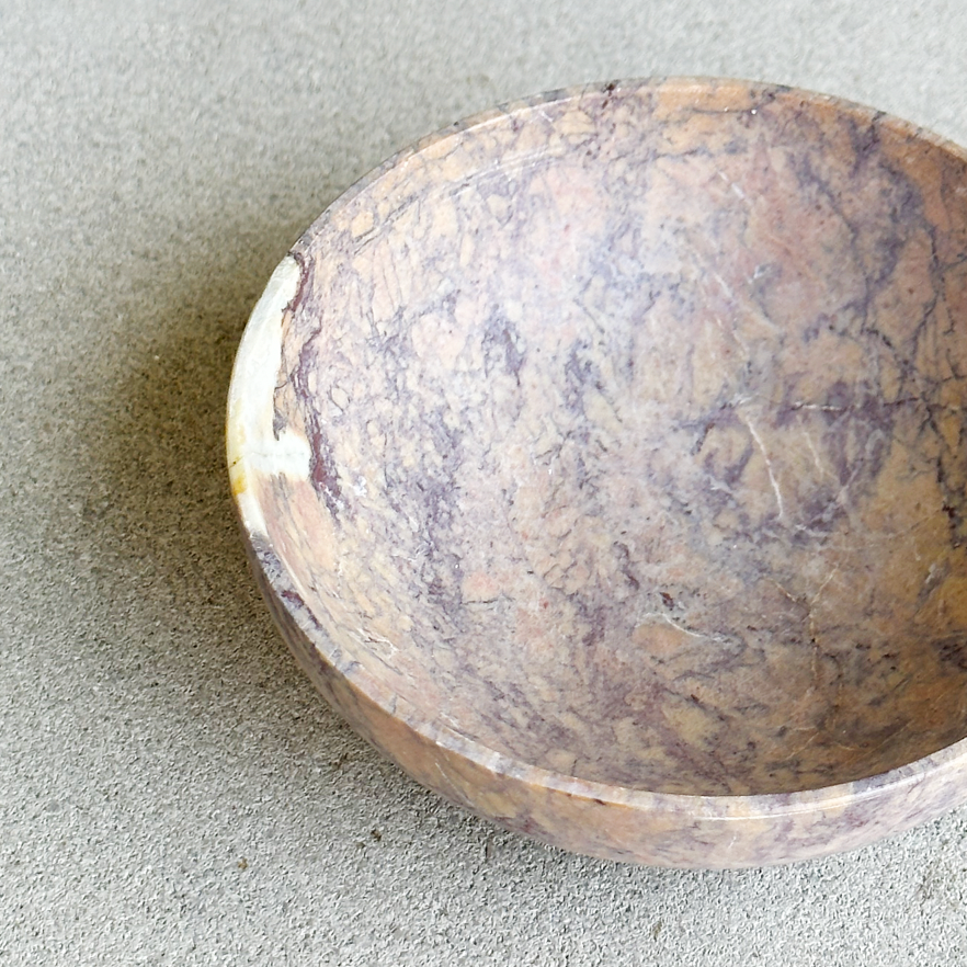 Vintage Marble Tidbit Bowl / rainforest