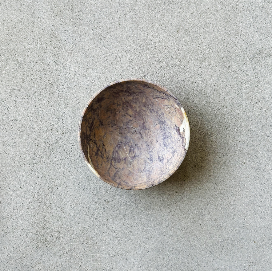 Vintage Marble Tidbit Bowl / rainforest