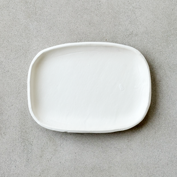White Stoneware Tray / Medium