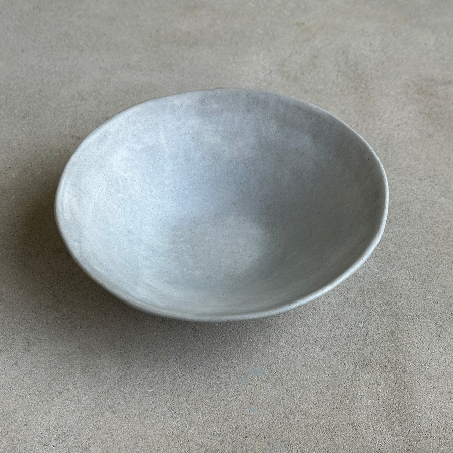 Pale Greystone Shallow Bowl