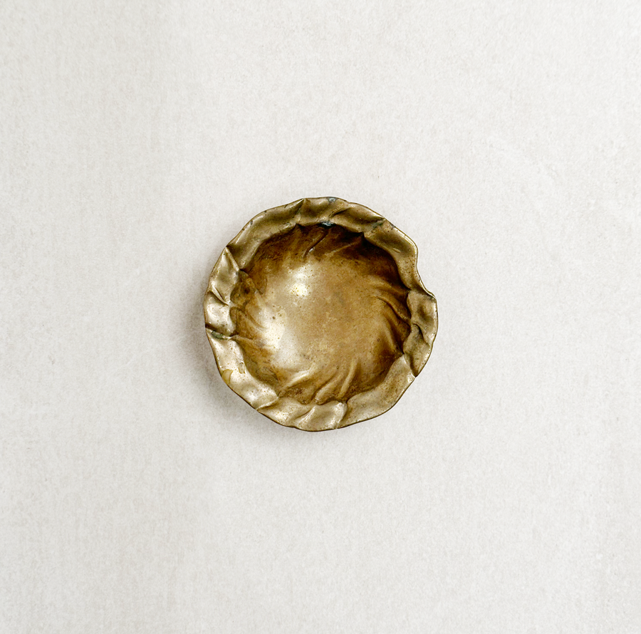 Vintage Brass Molten Bowl