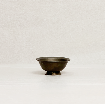 Vintage Brass Low Footed Bowl