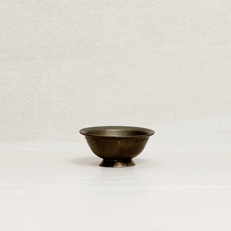 Vintage Brass Low Footed Bowl