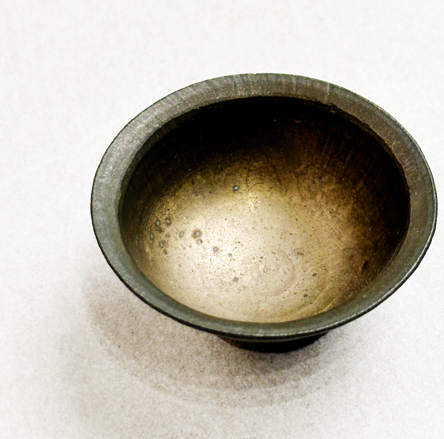 Vintage Brass Low Footed Bowl