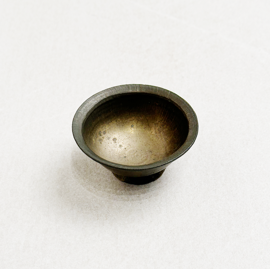 Vintage Brass Low Footed Bowl