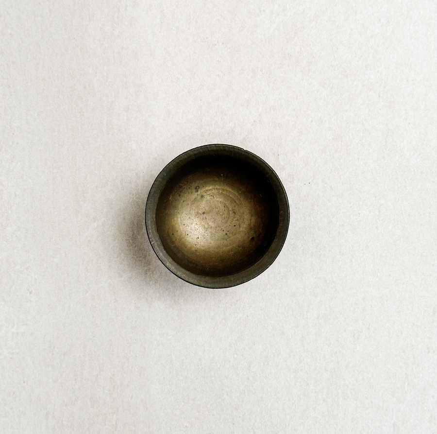 Vintage Brass Low Footed Bowl