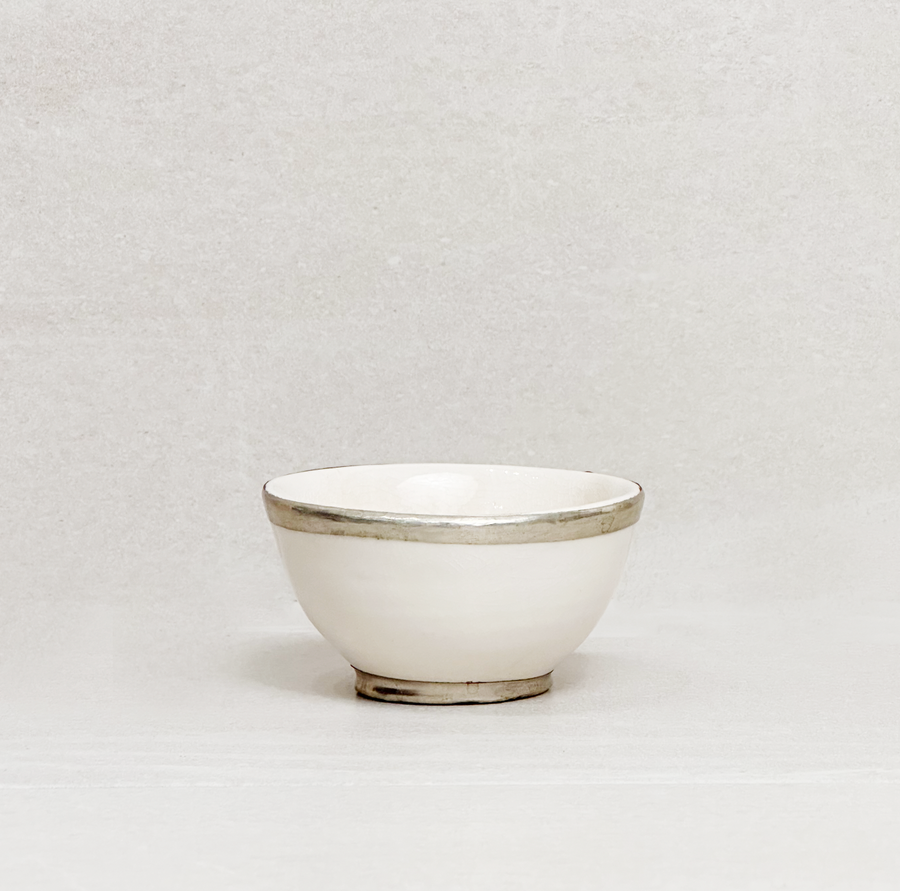 Vintage Silver Rim Bowl