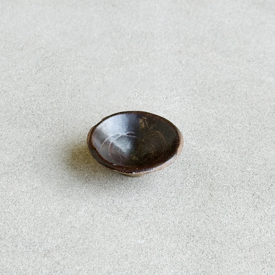Mini Stoneware Black Shallow Bowl