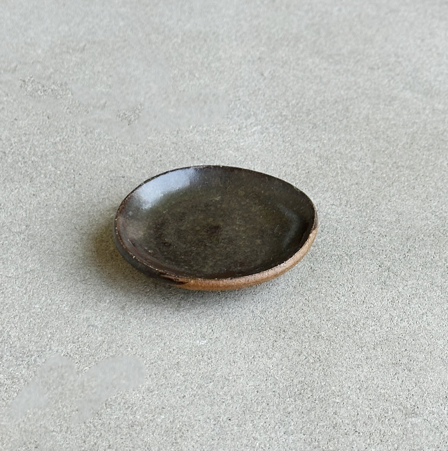 Mini Stoneware Dk Olive Tray