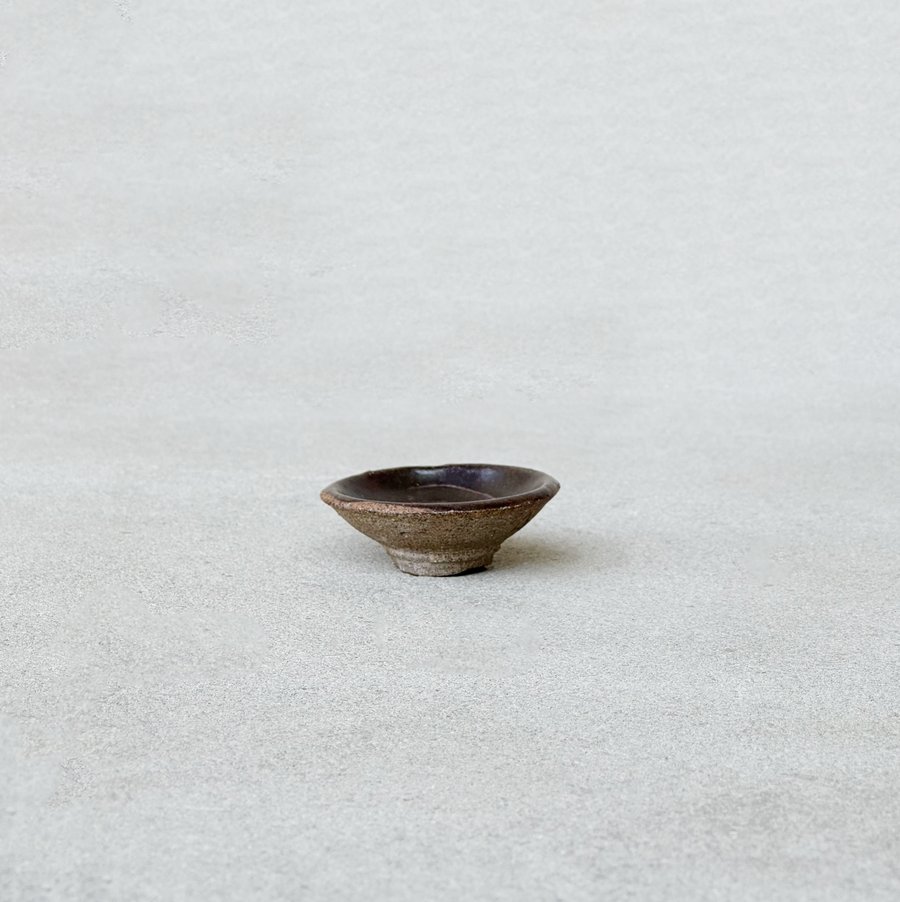 Mini Stoneware Black Shallow Bowl