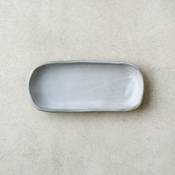 Rounded Rectangle Grey Platter