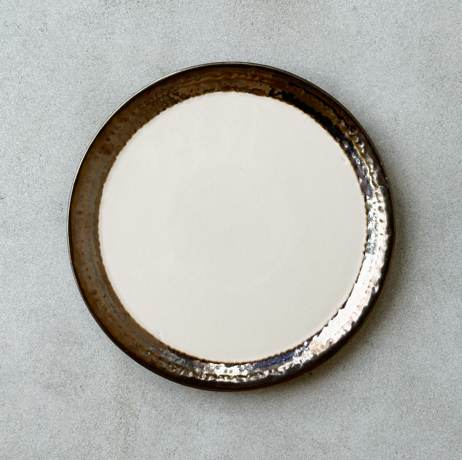 Cream Reactive Glaze Platter