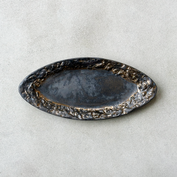 Elongated Oval Bronze Platter