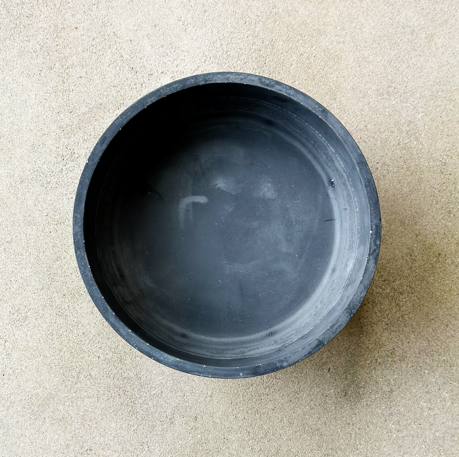 Charcoal Concrete Pedestal Bowl