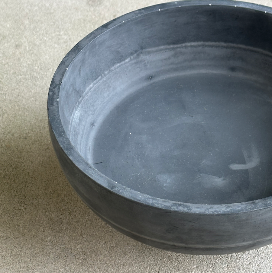 Charcoal Concrete Pedestal Bowl