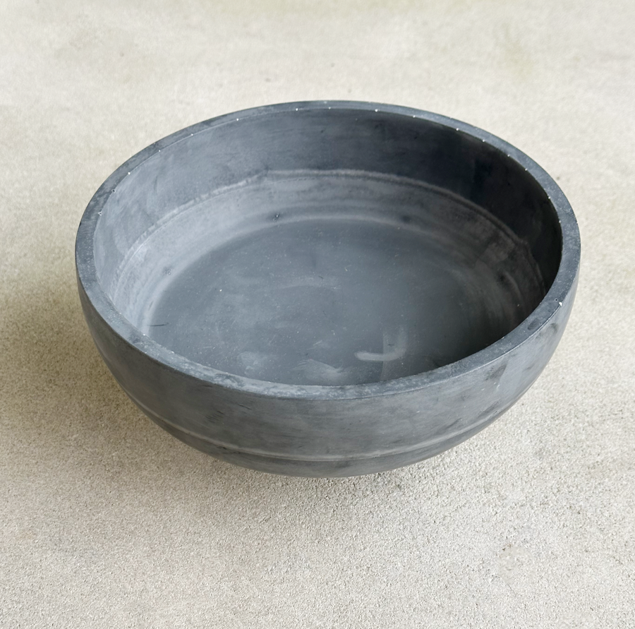Charcoal Concrete Pedestal Bowl