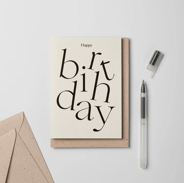 Serif Type Happy Birthday Card