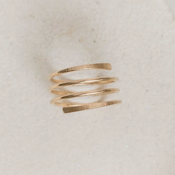 Quad Coiled Hammered Band Ring