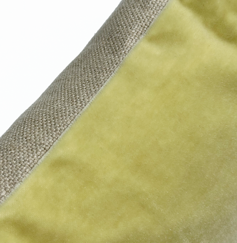 Chartreuse Lumbar Pillow   / 24” x 14”