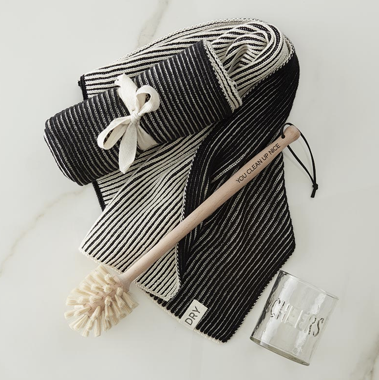Dish Towel - Black/Ivory