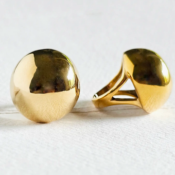 18k Gold Plated Dome BOLD Ring