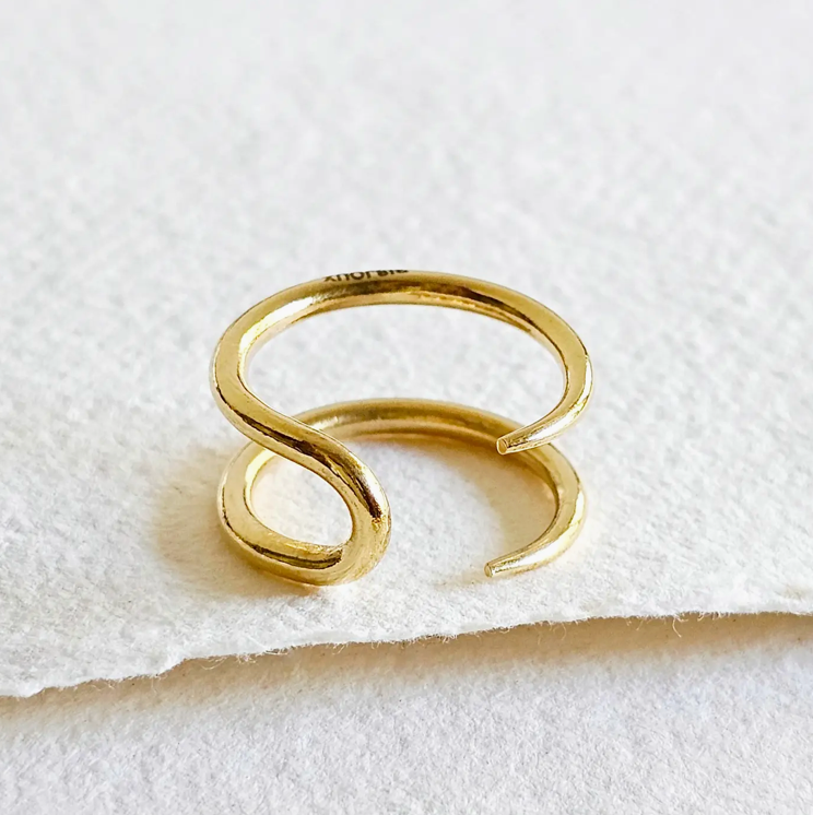 Double Spike Wrap Ring