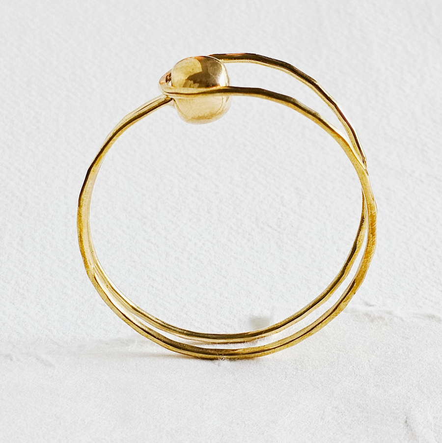Brass Sphere Ball Circle Bangle