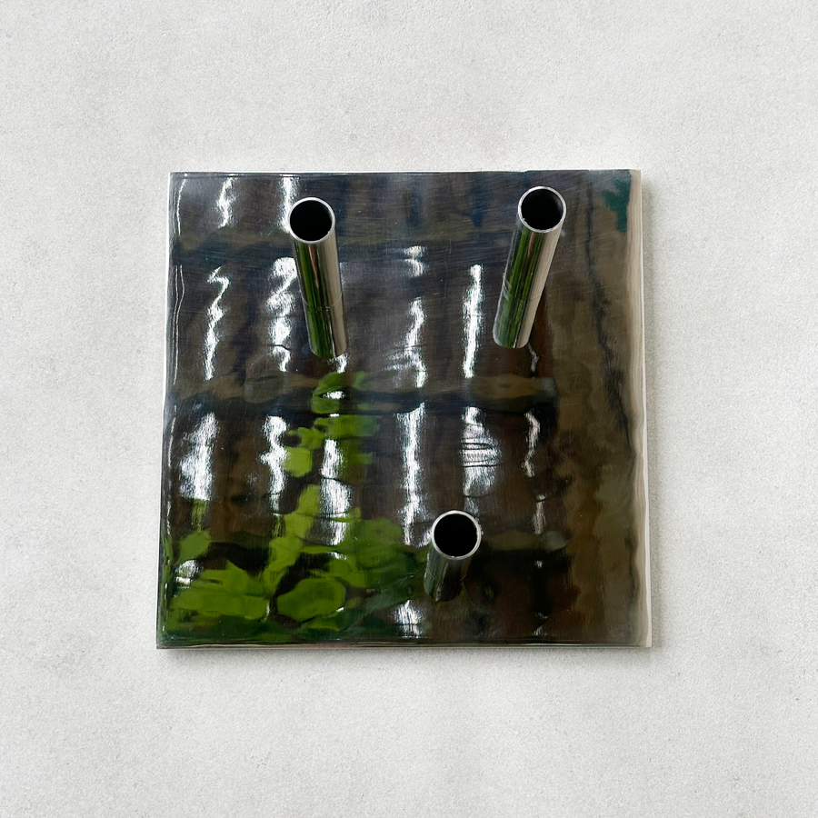 Three Stem Stainless Base Vase