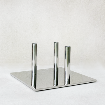Three Stem Stainless Base Vase