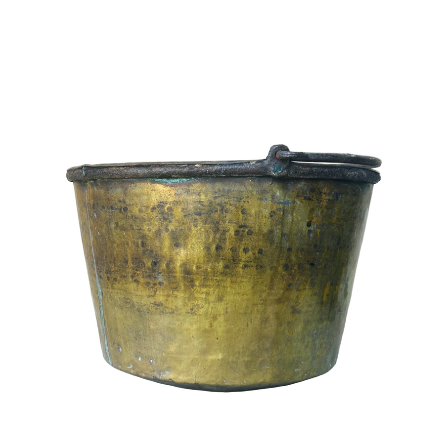 Vintage Apple Butter Kettle with Wood Paddle