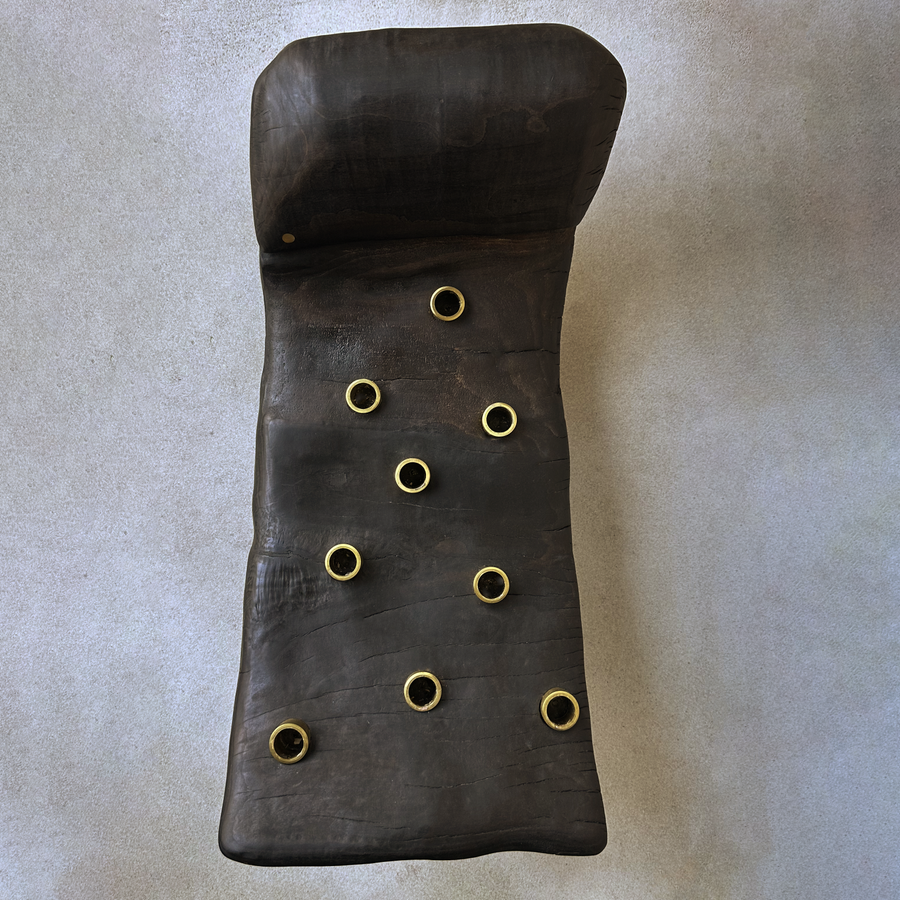 CN Charred Wood Candleeabra