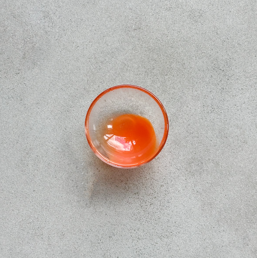 Orange Swirl Glass Mini Bowl