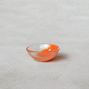 Orange Swirl Glass Mini Bowl