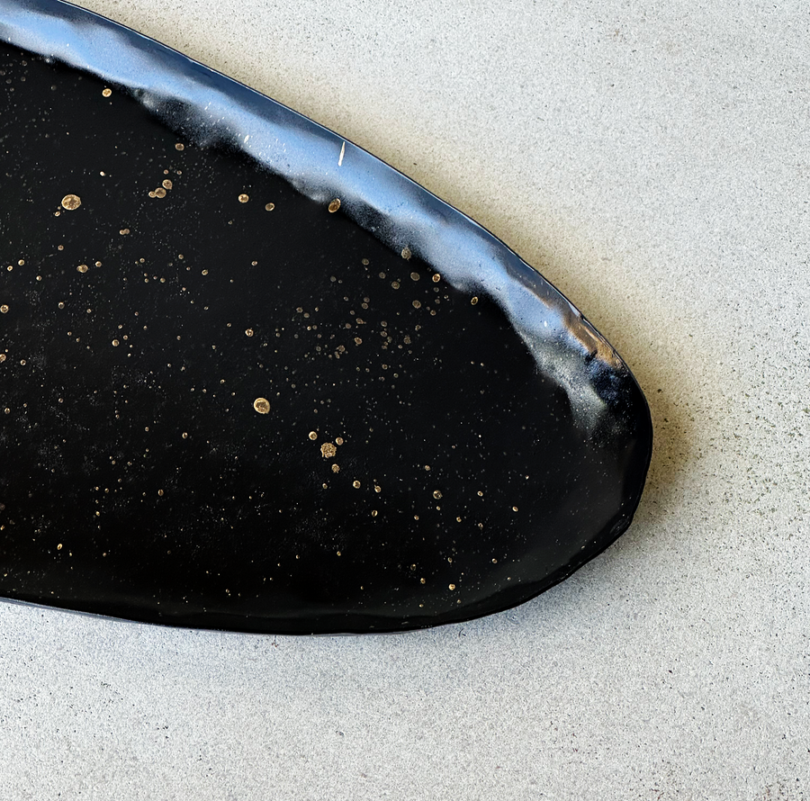 Oval Gold Splat Tray
