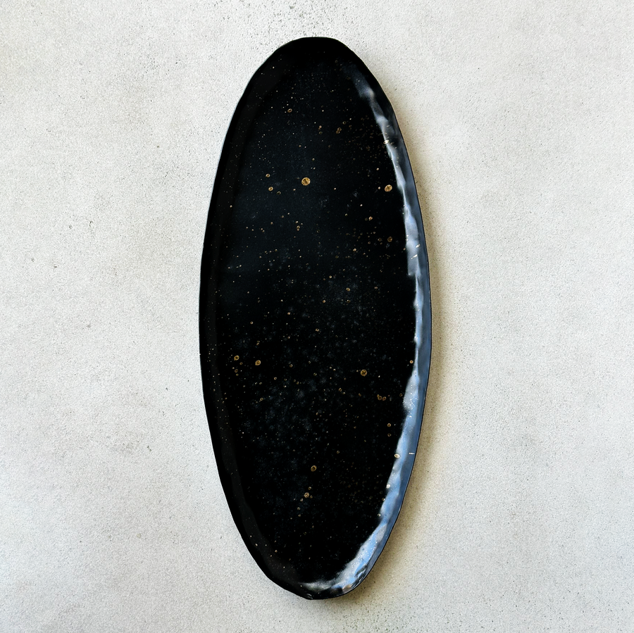 Oval Gold Splat Tray