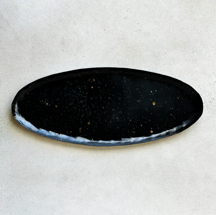 Oval Gold Splat Tray
