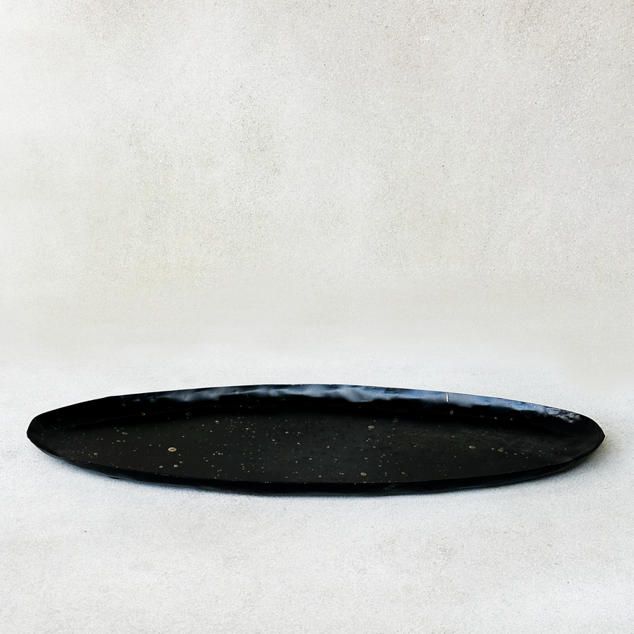 Oval Gold Splat Tray