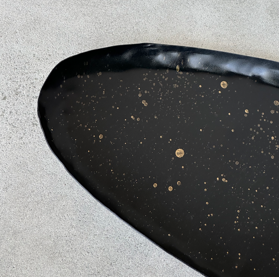 Oval Gold Splat Tray