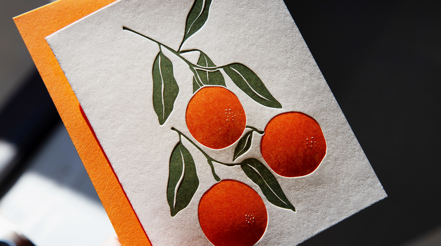 Hanging Oranges Card