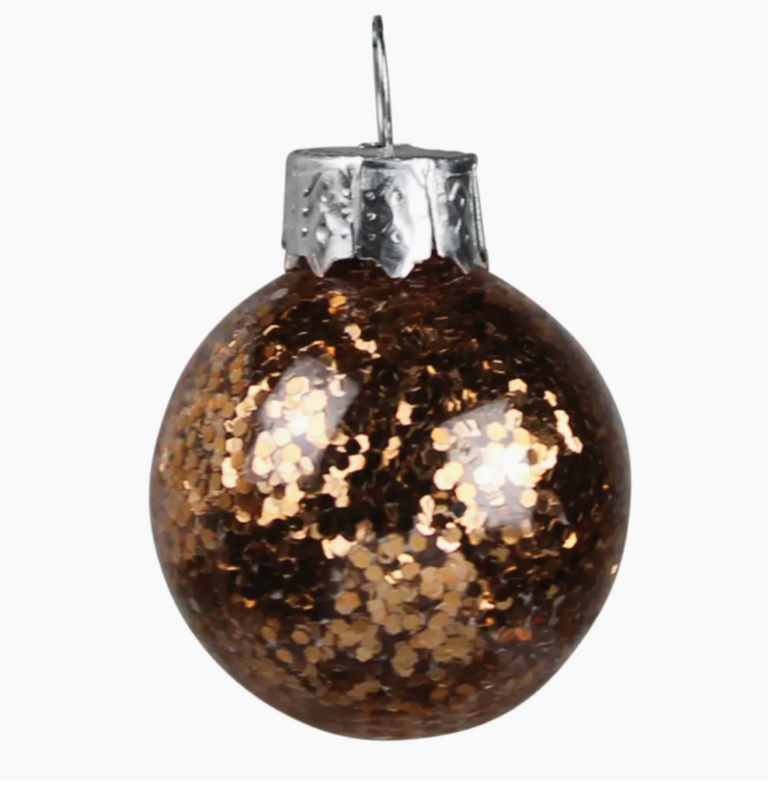 Tiny Glitter Ornaments / Set 12