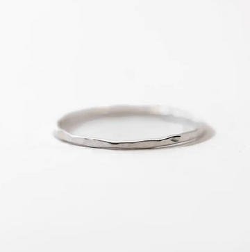 Hammered Stacking Ring in Sterling Silver