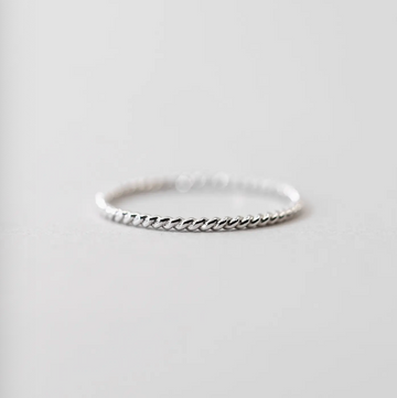 Twist Stacking Ring in Silver