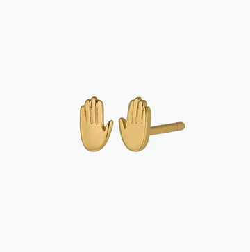 Hand Stud Earring in Gold